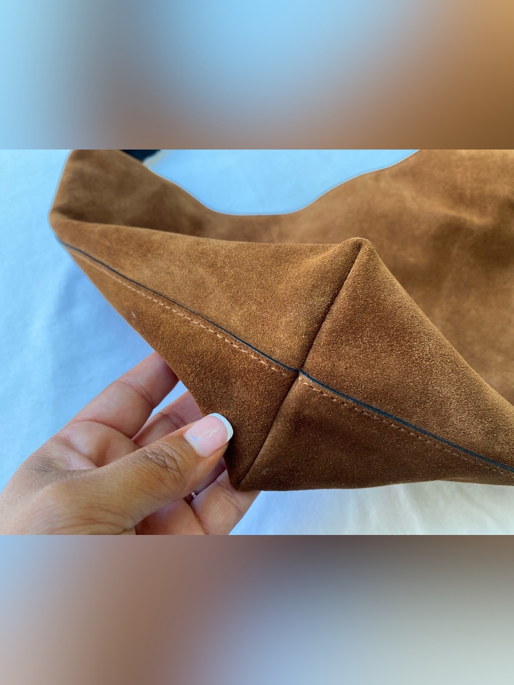 Madewell Mylie Suede Shoulder Leather Bag brown - Picture 10 of 11